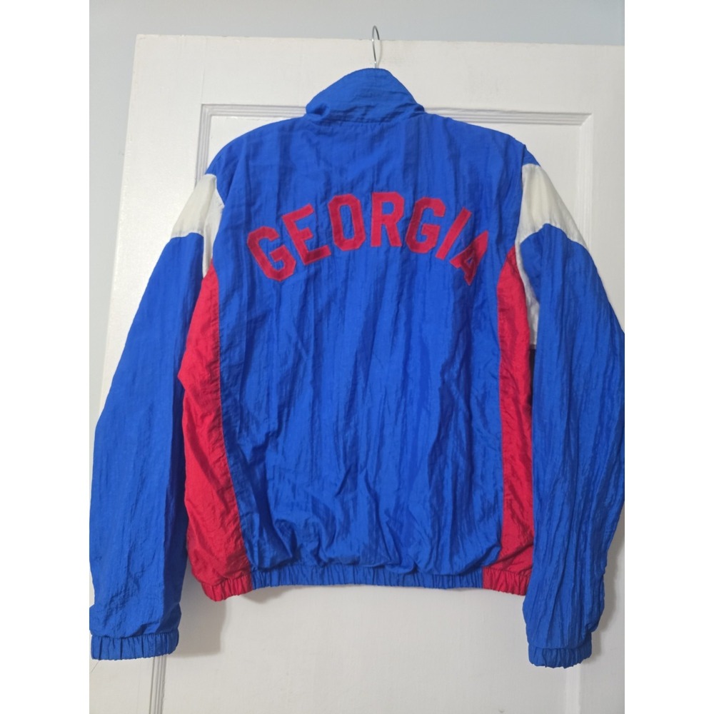 Augusta Sportswear Vintage Color Block Windbreaker "GEORGIA"  Size Medium